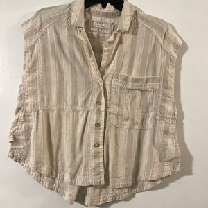 A we the free buttoned top